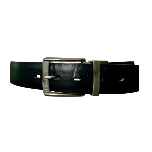 Timberland‎ Mens Reversible Leather Belt Black Brown Silver Buckle 40-44 Inch