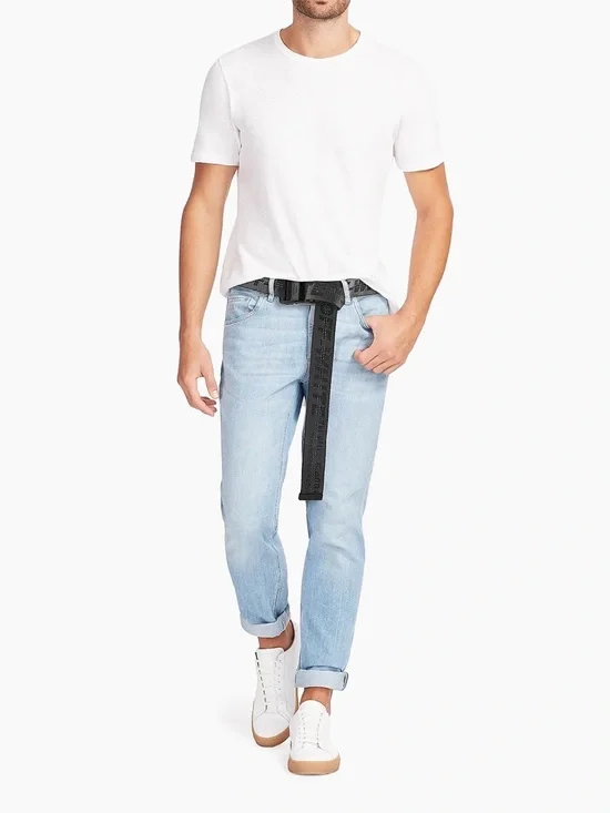 Off-White Classic Industrial Belt Black Webbing Belt with Matte Buckle