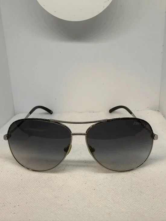 Jimmy Choo Fran/S Gunmetal Aviator Sunglasses Grey Gradient Lens Women's 61mm