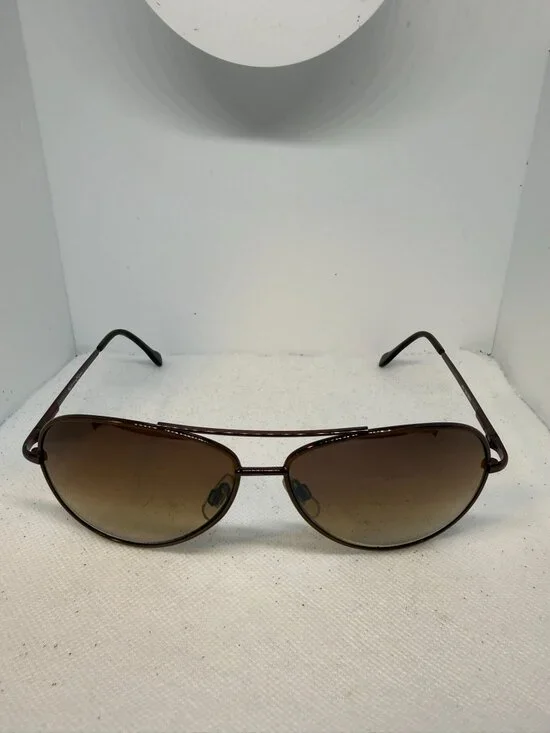 Jessica Simpson J402 Bronze Brown Gradient Aviator Sunglasses Metal Women's