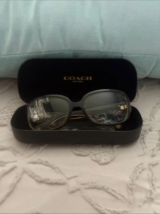Coach Women's Black Oversized Sunglasses with Logo Case