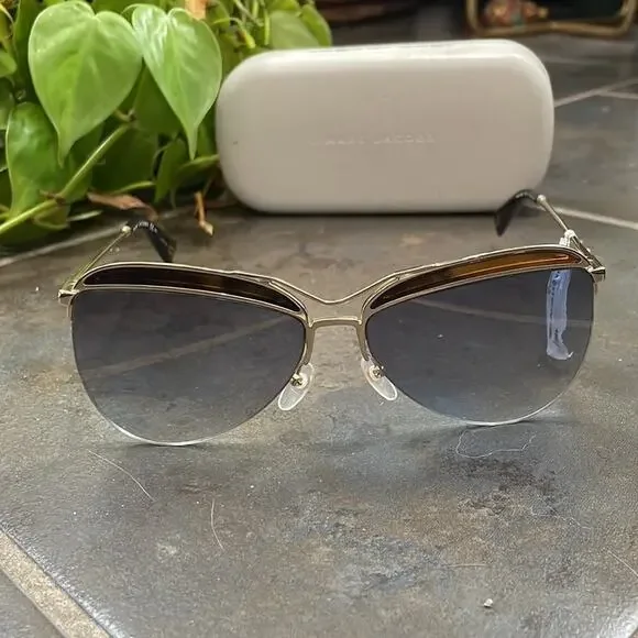 Marc Jacobs‎ Gold Metal Gradient Pilot 61mm Sunglasses