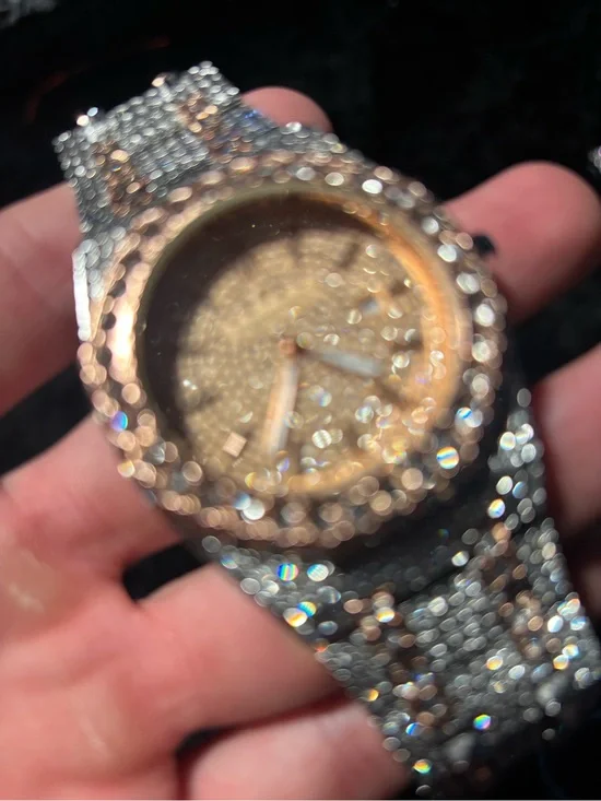 Rose Gold and Silver Roman Bussdown Watch