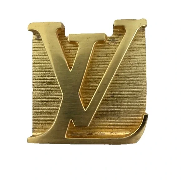 Louis Vuitton Belt Buckle LV Gold Tone 1.5
