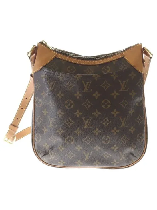 Louis Vuitton Monogram Odeon PM Shoulder Bag Pochette Brown Leather Gold
