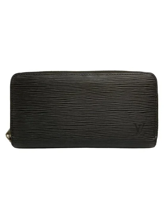 Louis Vuitton Wallet Epi Zippy Noir Leather Cowhide