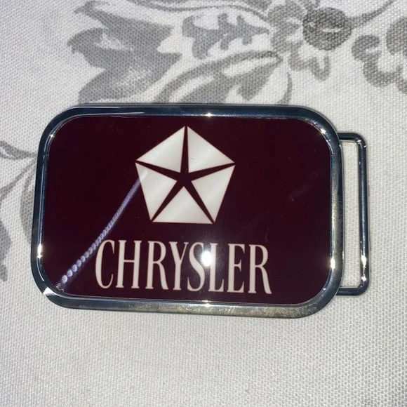 Chrysler‎ Belt Buckle Licensed Brushed Metal Car Logo