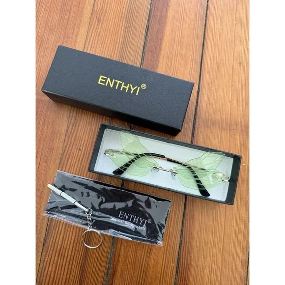 NWB Green Fairy Rave And Party Sunglasses
