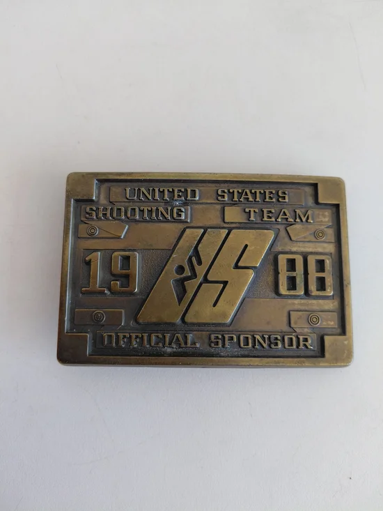 1988 United  States  Shooting Team Belt  Buckle - XXIV Olympiad- Seoul  Korea GW