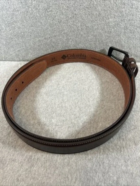 Colombia Sportswear Men's Leather Adjustable Belt Brown Size 46-48 New W/O Tags