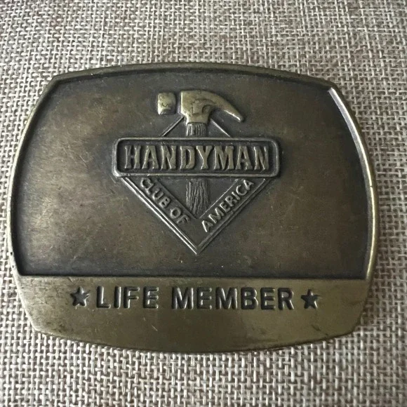 Vintage 1996 Handyman Club of America Life Member Belt Buckle One Size Americana