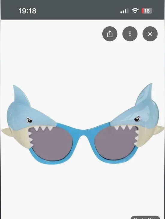 Shark Fun Shades Sunglasses - Light Blue