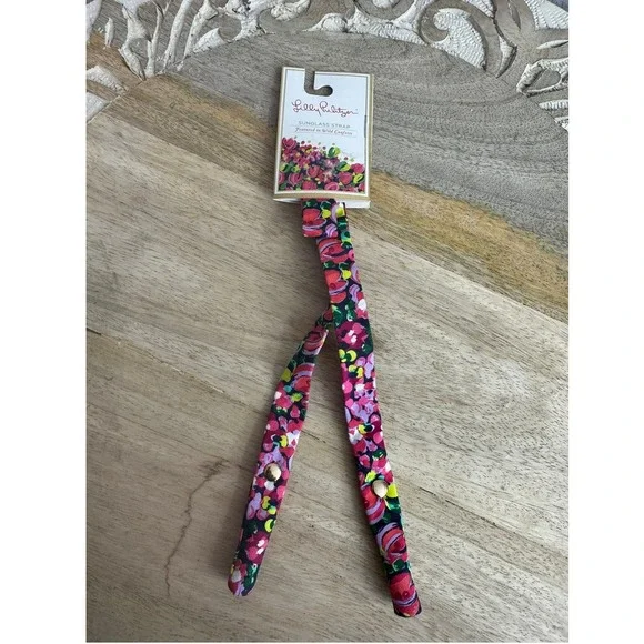 Lilly Pulitzer‎ Sunglasses Strap Wild Confetti Floral Pink Green Gold