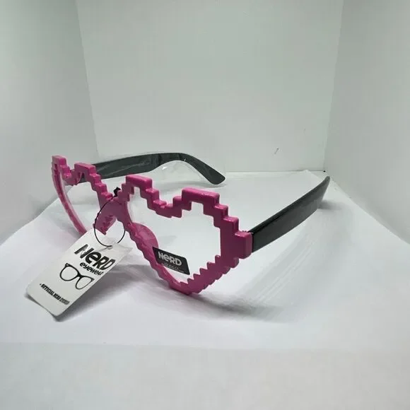 Nerd Eyewear Pixel Heart Glasses – UV400 Protection 😎❤️✨
