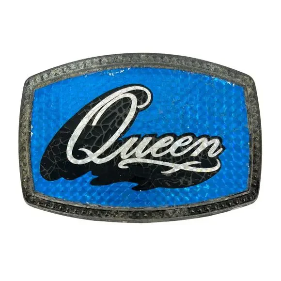 80s Queen belt buckle 1980s vintage