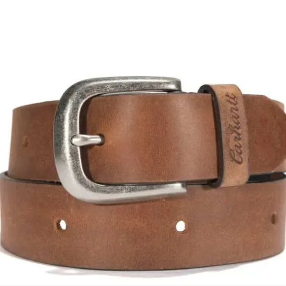 Carhartt Tanned Leather‎ Continuous Belt w/Nickel Roller Finish- Tan
