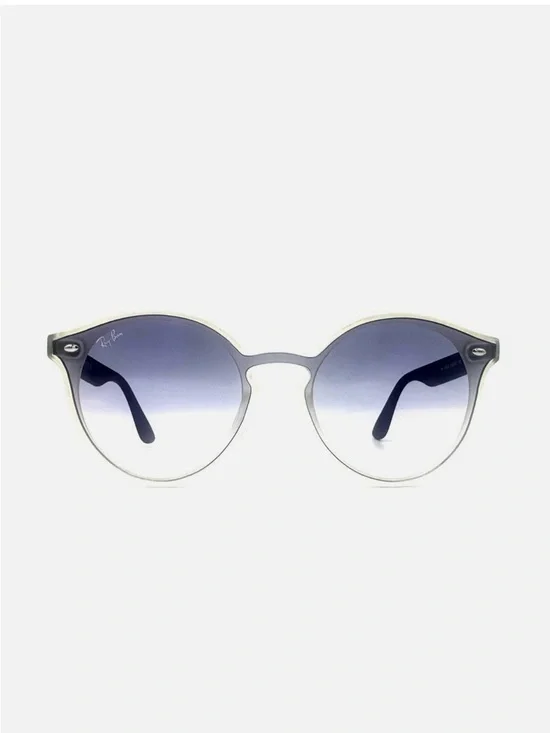 Ray-Ban Silver Frame Sunglasses with Blue Gradient Lenses