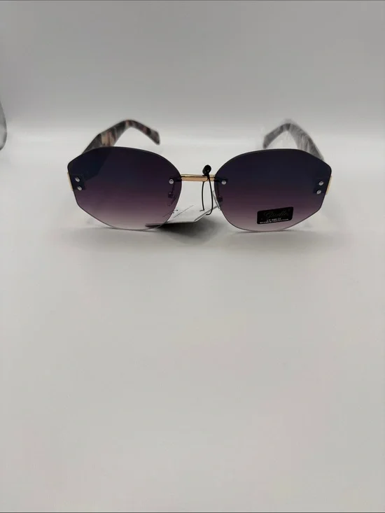 Rimless Gradient Purple Womens Sunglasses