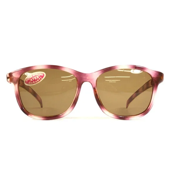 Vintage Sunglasses Pink Tortoise Frames with Brown Glass Lenses 55-18-129