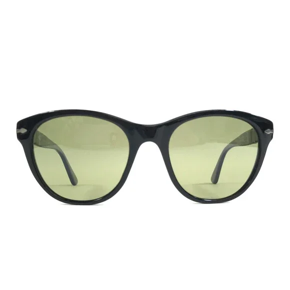 Persol Sunglasses 2990-S 95/83 Shiny Black Frames w Green Polarized Photochromic