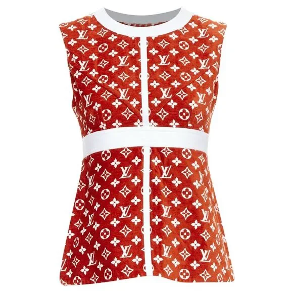 Louis Vuitton Monogram Zip Peplum Top