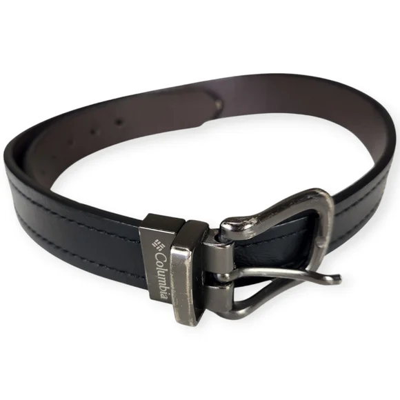 Columbia Black Vegan Leather Belt size Medium