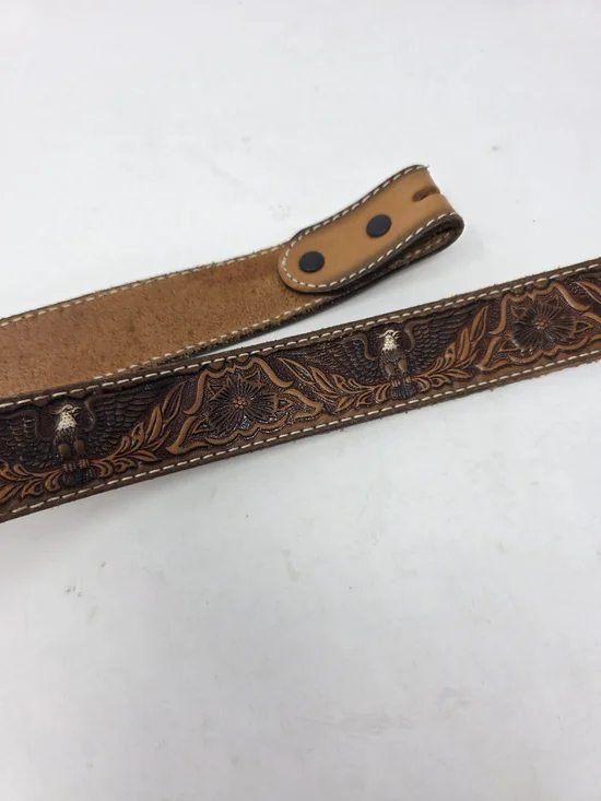 3D Belt Co Tooled Leather Belt Size 40 Full Grain Cowhide Eagle Western Cowboy