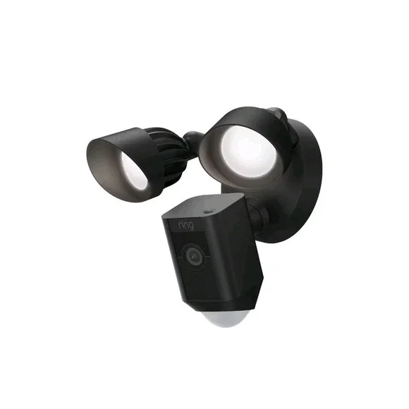 Ring - Floodlight Cam Plus Outdoor Wired 1080p Surveillance Camera - Black