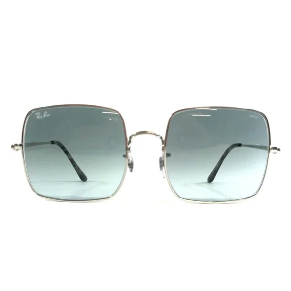 Ray-Ban Sunglasses RB1971 SQUARE 9149/AD Silver with Azure Blue Gradient Lenses
