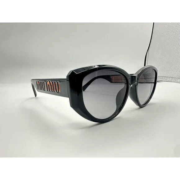 Miu Miu Women's Black 53MM Designer Sunglasses Gray Lenses Authentic