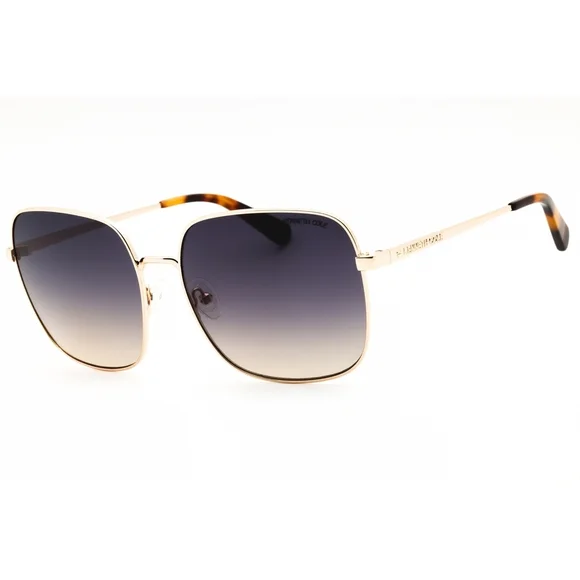 NWT Kenneth Cole New York KC00025-32W Gold Rectangle 60mm Sunglasses