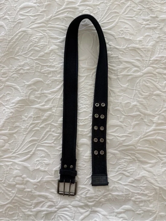Calvin Klein Jeans Navy Belt Canvas Grommet Utility Grunge