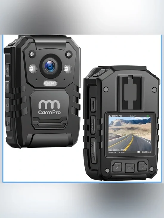 1296P HD Police Body Camera,128G Memory,CammPro I826 Premium Portable BodyCamera