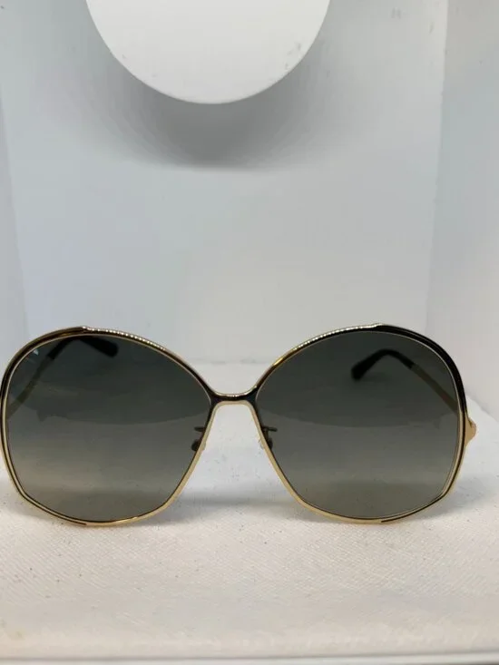 Marc Jacobs 621/S Gold Black Metal Sunglasses 62-13-145 KS6DX Dark Gray Lens