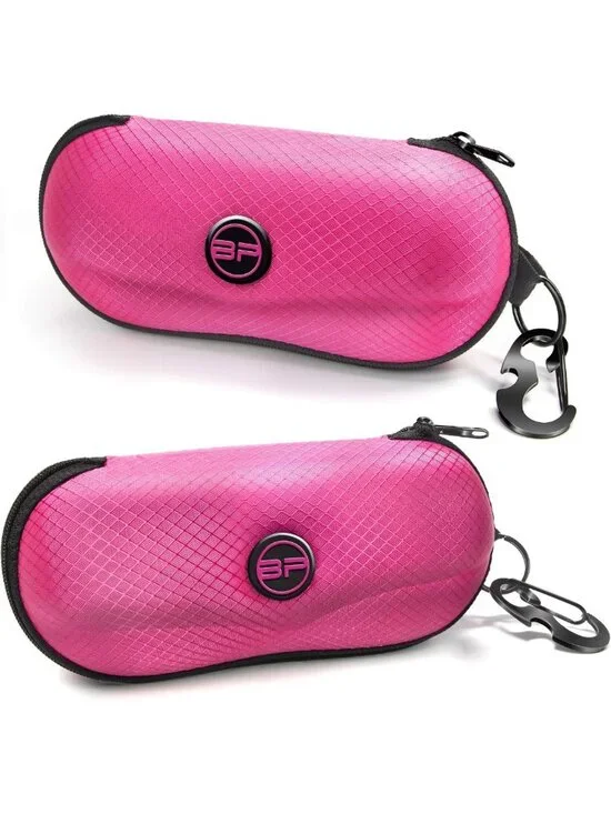 Stylish Semi-Hard EVA Sunglasses Case with Metal Clip for Easy Storage & Travel