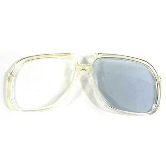 Gucci Sunglasses GG0200S 005 Yellow Gold Transparent Frames w/ Light Blue Lenses