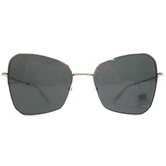 Swarovski Sunglasses SK7008 400187 Shiny Silver Clear Sparkly Crystals 57-19-140