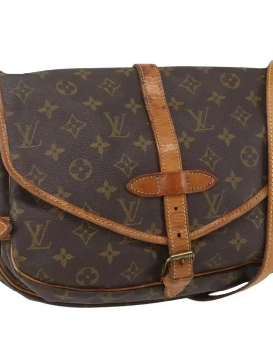 LOUIS VUITTON Monogram Saumur 30 Shoulder Bag M42256 LV Auth ep12539