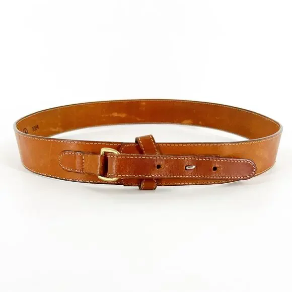 90s tan leather Ranger gold back belt 1990s vintage