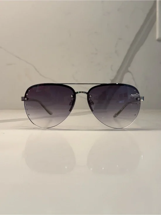 Foster Grant Women's Aviator Sunglasses with Gradient Grey Lenses