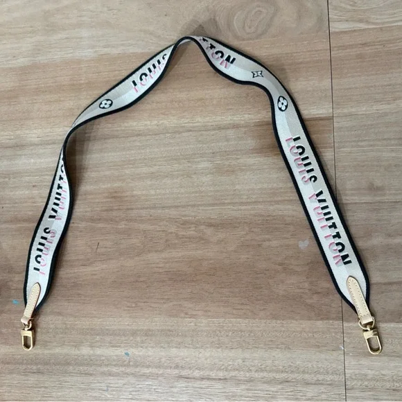 Louis Vuitton Crossbody Canvas Bandoulière Guitar Strap‎ Beige Black Pink Speedy