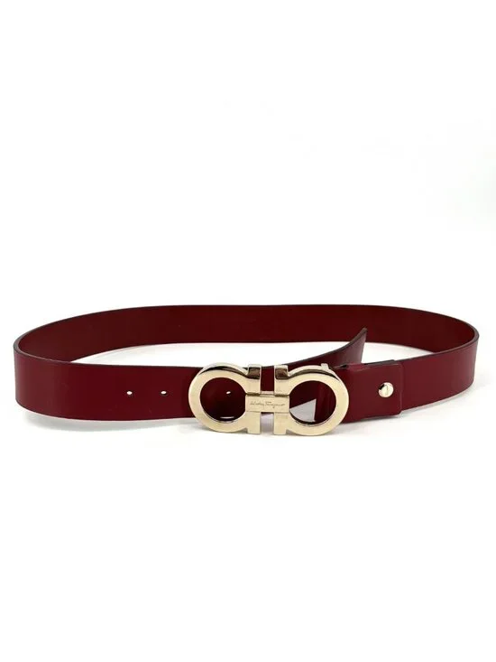 Salvatore Ferragamo Gancini Leather Belt - Pre Owned