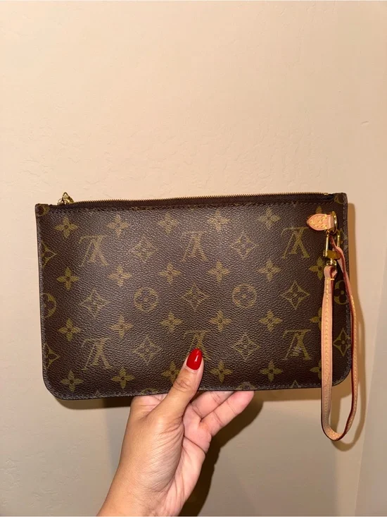 Louis Vuitton Neverful Canvas Wristlet.