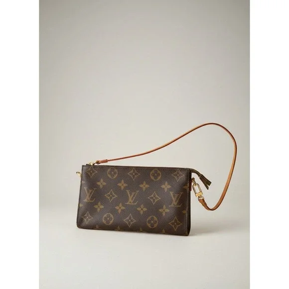 Louis Vuitton Monogram Pochette Crossbody Bag Authentic LV Wristlet Vintage‎