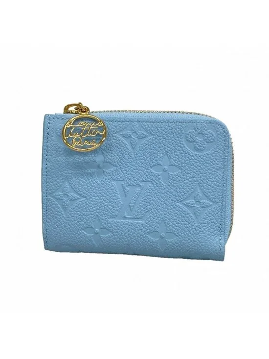 Louis Vuitton Wallet Monogram Empreinte Portefeuille Noah Compact Gray Blue