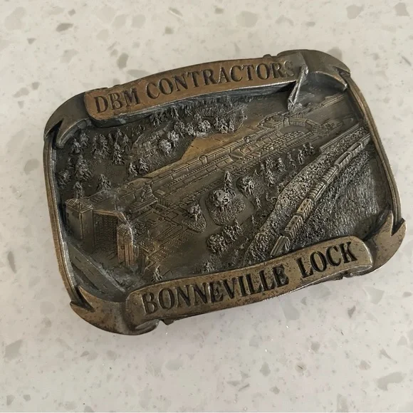 Vintage Ownco Belt Buckle Bonneville Lock DBM Contactors
