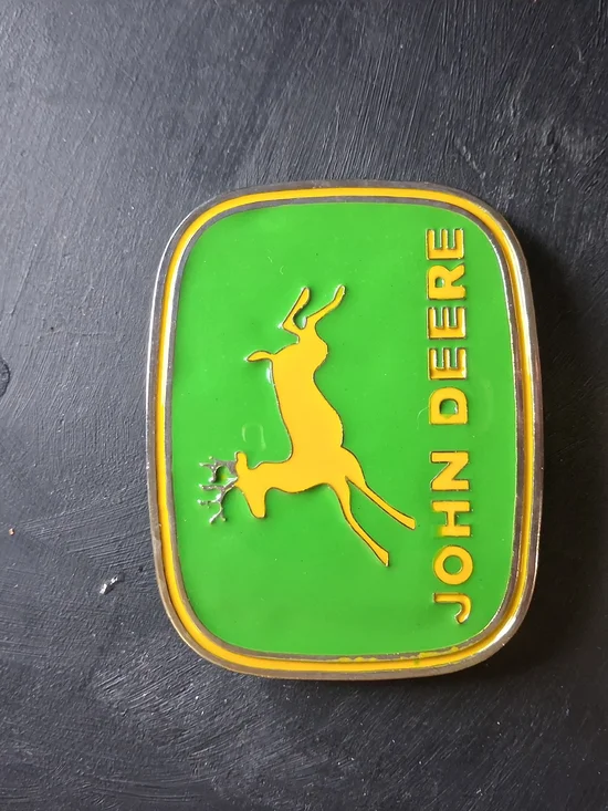 John Deere Green and Yellow Enamel Logo Pin