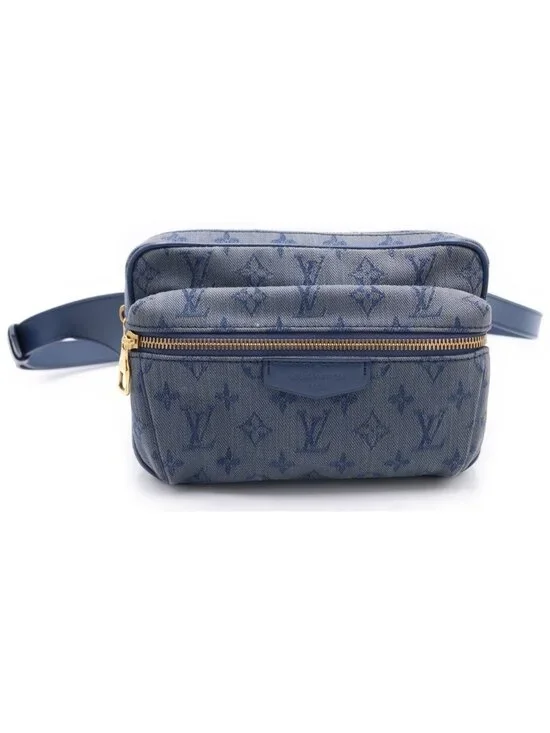 Louis Vuitton Bum Bag Outdoor Monogram Denim Navy Blue