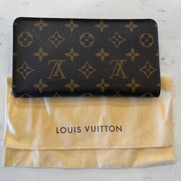 Louis Vuitton‎ Zippy Wallet Monogram Canvas Brown Long Zip Around Wallet Spain