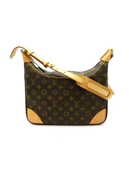Louis Vuitton Boulogne 30 Monogram Shoulder Bag Brown